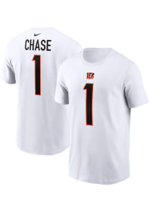 Ja'Marr Chase Cincinnati Bengals White NN Tee Short Sleeve Player T Shirt