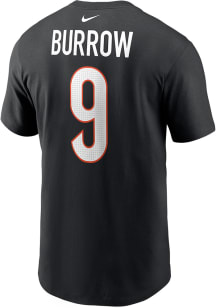 Joe Burrow Cincinnati Bengals Black NN Tee Short Sleeve Player T Shirt