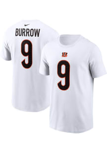 Joe Burrow Cincinnati Bengals White NN Tee Short Sleeve Player T Shirt