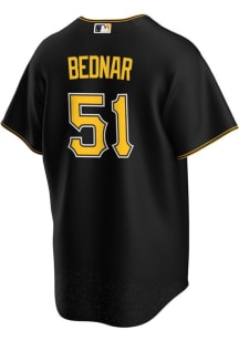David Bednar Pittsburgh Pirates Mens Replica Alt Jersey - Black