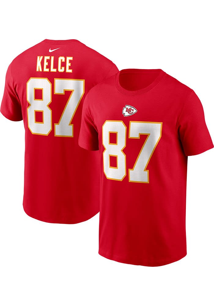 Travis Kelce Kansas City Chiefs NN Tee Short Sleeve Player T Shirt - RED