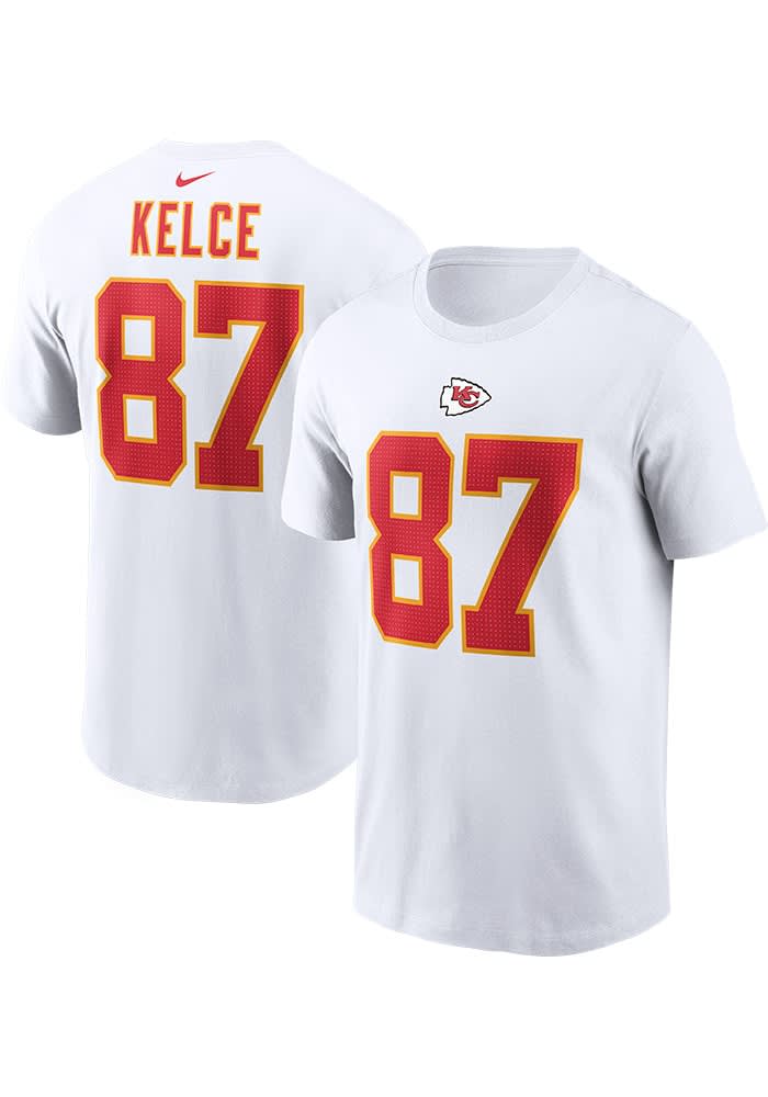 Travis Kelce Kansas City Chiefs NN Tee Short Sleeve Player T Shirt - WHITE