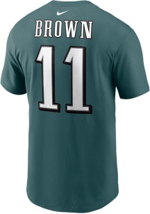 AJ Brown Philadelphia Eagles Midnight Green NN Tee Short Sleeve Player T Shirt
