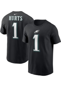 Jalen Hurts Philadelphia Eagles Black NN Tee Short Sleeve Player T Shirt