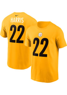 Najee Harris Pittsburgh Steelers Gold NN Tee Short Sleeve Player T Shirt