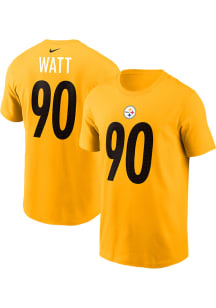TJ Watt Pittsburgh Steelers Gold NN Tee Short Sleeve Player T Shirt