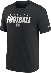 Nike Kansas City Chiefs Black Football Wordmark Short Sleeve T Shirt