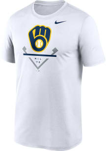 Nike Milwaukee Brewers White Icon Legend Short Sleeve T Shirt