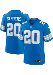 Barry Sanders  Nike Detroit Lions Blue 2024 Alt Game Football Jersey