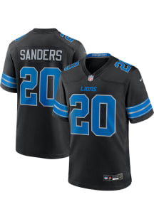 Barry Sanders  Nike Detroit Lions Black 2024 Alt Game Football Jersey