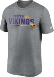Nike Minnesota Vikings Grey Legend Team Shoutout Short Sleeve T Shirt
