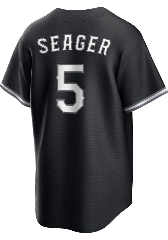 Corey Seager Texas Rangers Mens Replica BLACK Fashion White Fill