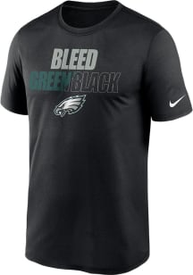 Nike Philadelphia Eagles Black Bleed Team Color Legend Short Sleeve T Shirt