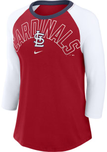 Nike St Louis Cardinals Womens Red Knockout Arched LS Tee
