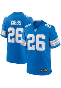 Jahmyr Gibbs  Nike Detroit Lions Blue 2024 Home Game Football Jersey