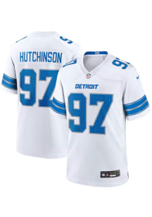 Aidan Hutchinson  Nike Detroit Lions White 2024 Away Game Football Jersey