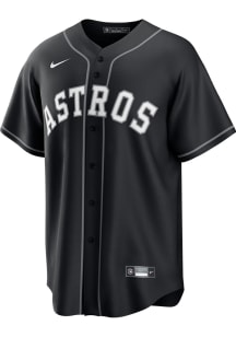 Houston Astros Mens Nike Replica Fashion White Fill Jersey - Black