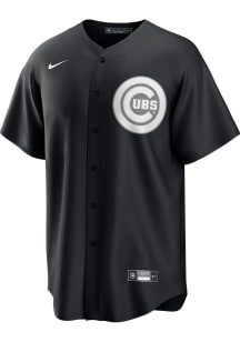 Chicago Cubs Mens Nike Replica Fashion White Fill Jersey - Black