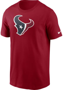 Nike Houston Texans Red Logo Essential Short Sleeve T Shirt