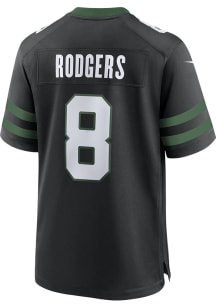 Aaron Rodgers  Nike New York Jets Black 2024 Alt Game Football Jersey