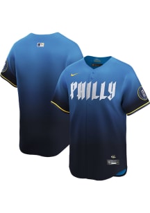 Nike Philadelphia Phillies Mens Blue City Connect Ltd Limited Baseball Jersey
