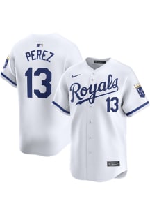 Salvador Perez Nike Kansas City Royals Mens White Home Limited Baseball Jersey
