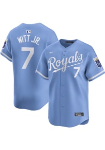 Bobby Witt Jr Nike Kansas City Royals Mens Light Blue Alt Limited Baseball Jersey