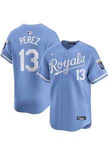 Salvador Perez Nike Kansas City Royals Mens Light Blue Alt Limited Baseball Jersey