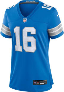 Jared Goff  Nike Detroit Lions Womens Blue 2024 Home Game Football Jersey