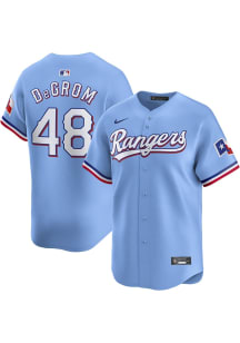 Jacob DeGrom Nike Texas Rangers Mens Light Blue Alt Limited Baseball Jersey