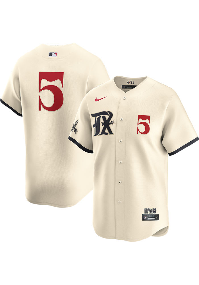 Men's Texas Rangers Corey Seager top Nike Cream 2023 City Connect