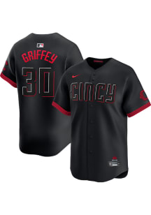 Ken Griffey Jr. Nike Cincinnati Reds Mens Black City Connect Ltd Limited Baseball Jersey