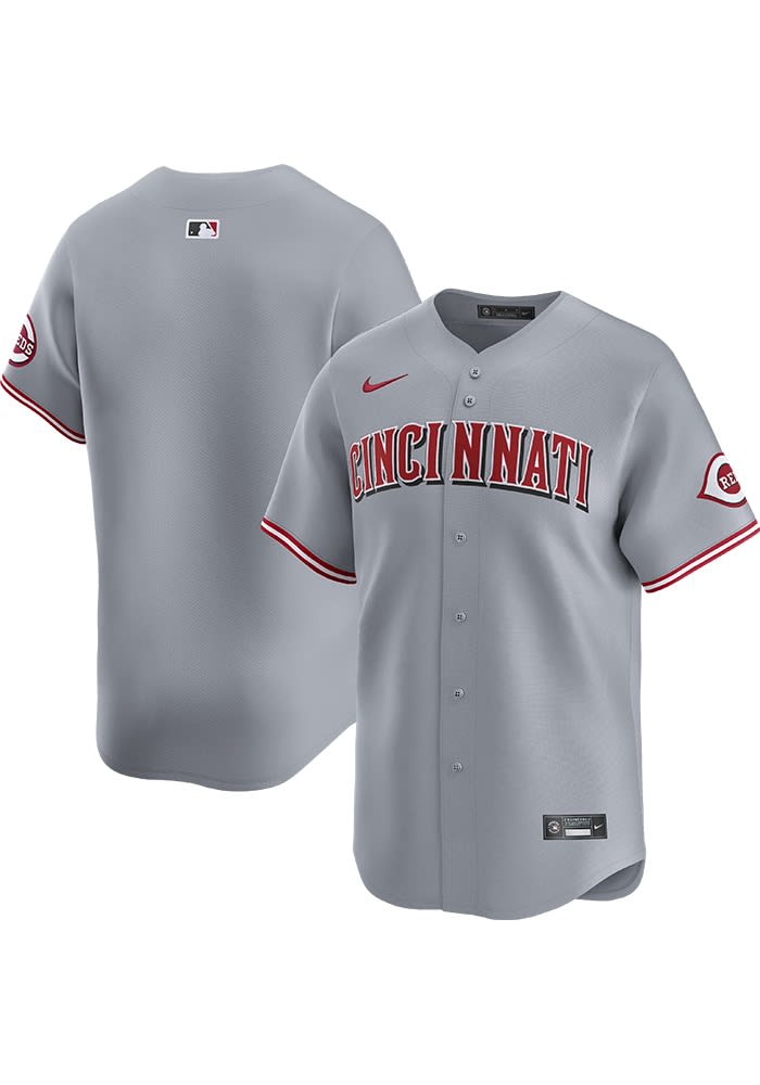 Nike Cincinnati Reds Mens Road Limited Baseball Jersey - GREY