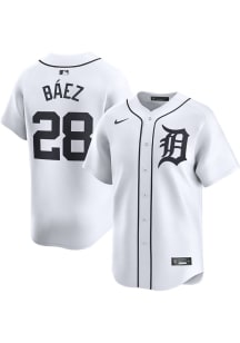 Javier Baez Nike Detroit Tigers Mens White Home Limited Baseball Jersey