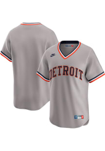 Nike Detroit Tigers Mens Grey Cooperstown Limited Baseball Jersey