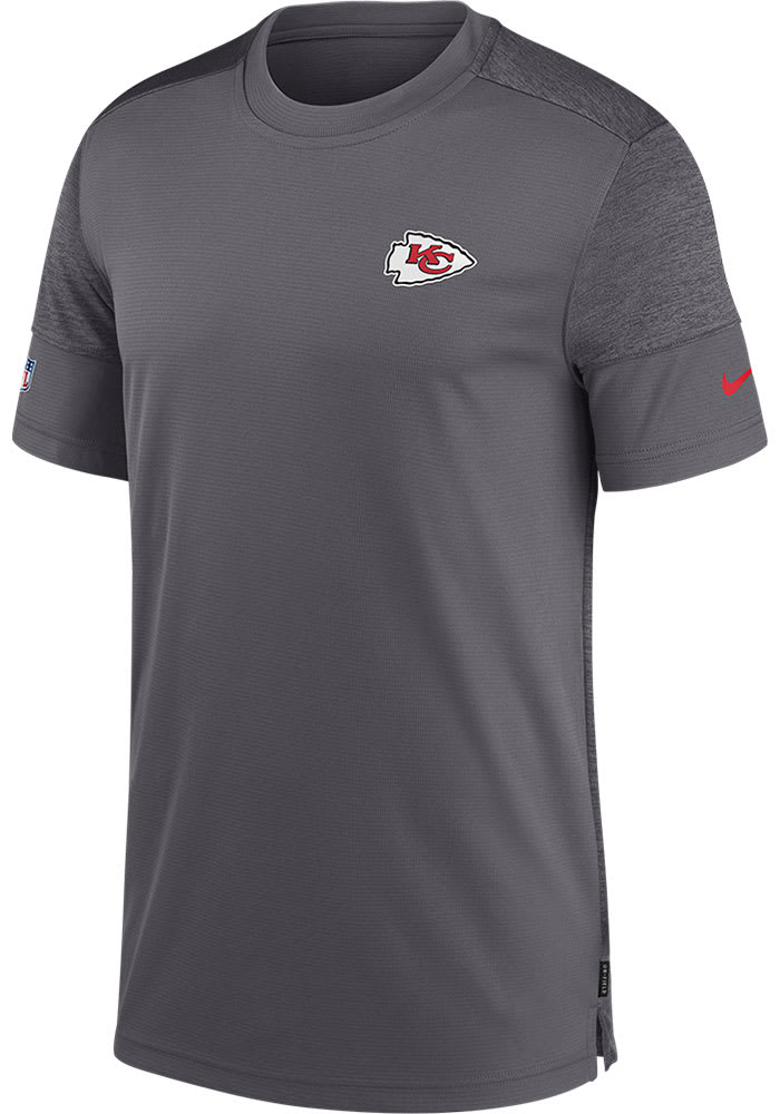 Nike Kansas City Chiefs Coach Short Sleeve T Shirt - GREY