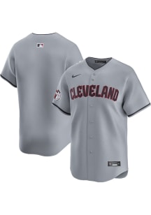 Nike Cleveland Guardians Mens Grey Road Limited Baseball Jersey