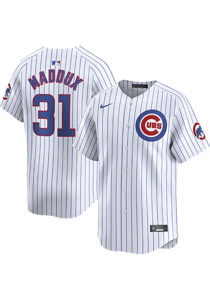 Greg Maddux Chicago Cubs Mens WHITE Home 2024 Limited Baseball