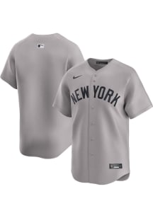 Nike New York Yankees Mens Grey Road Limited Baseball Jersey