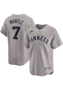 Mickey Mantle Nike New York Yankees Mens Grey Cooperstown Limited Baseball Jersey