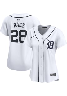 Javier Baez Nike Detroit Tigers Womens White Home Limited Baseball Jersey