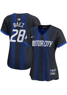 Javier Baez Nike Detroit Tigers Womens Navy Blue City Connect Ltd Limited Baseball Jersey