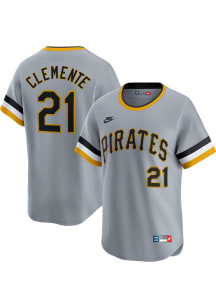 Roberto Clemente Pittsburgh Pirates Nike Cooperstown Cooperstown Jersey - Grey