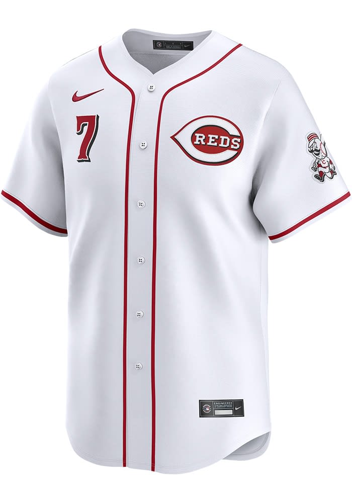 Spencer Steer Nike Cincinnati Reds Mens White Home Limited Baseball Jersey