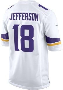 Justin Jefferson  Nike Minnesota Vikings White Away Game Football Jersey
