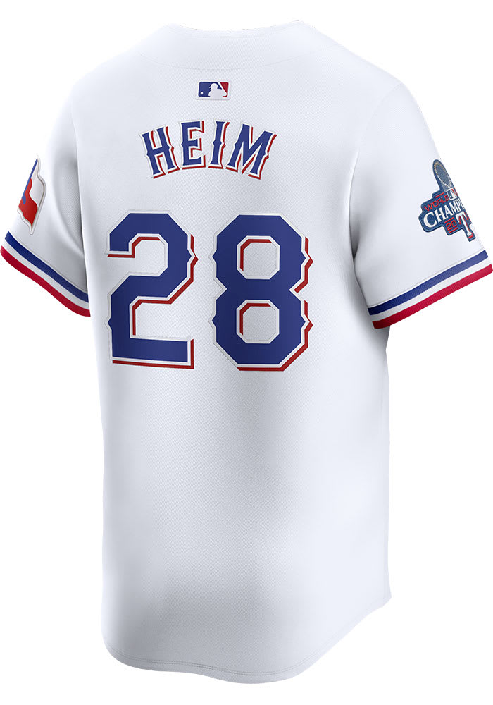 Jonah Heim Texas Rangers 2023 WS Champs - White