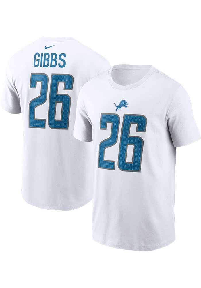Jahmyr Gibbs Detroit Lions WHITE Alt Short Sleeve Player T Shirt