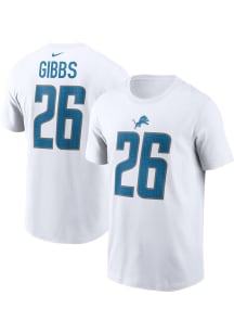 Jahmyr Gibbs Detroit Lions White Alt Short Sleeve Player T Shirt