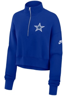 Nike Dallas Cowboys Womens Blue Rewind Pheonix Qtr Zip