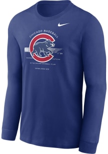 Nike Chicago Cubs Blue Over Arch Long Sleeve T Shirt
